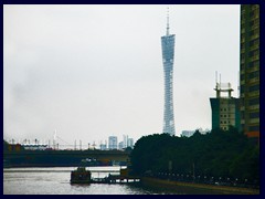 Canton Tower, here seen from the bridge above Pearl River, is part of the Haizhu district. See the Canton Tower section for more photos and info.